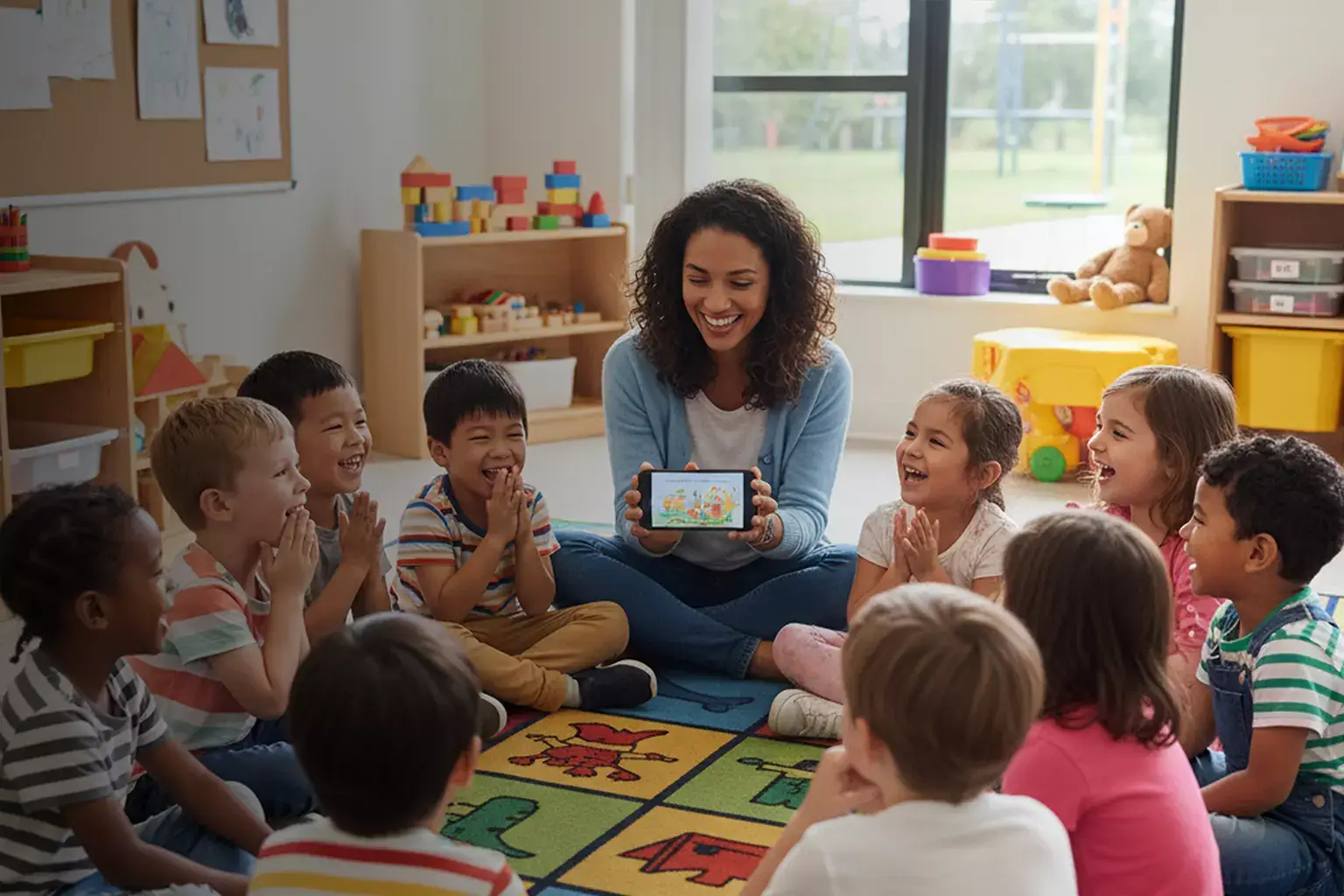 Kids learning from educational stories