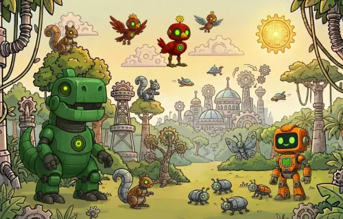Robot Jungle story art